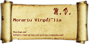 Morariu Virgília névjegykártya